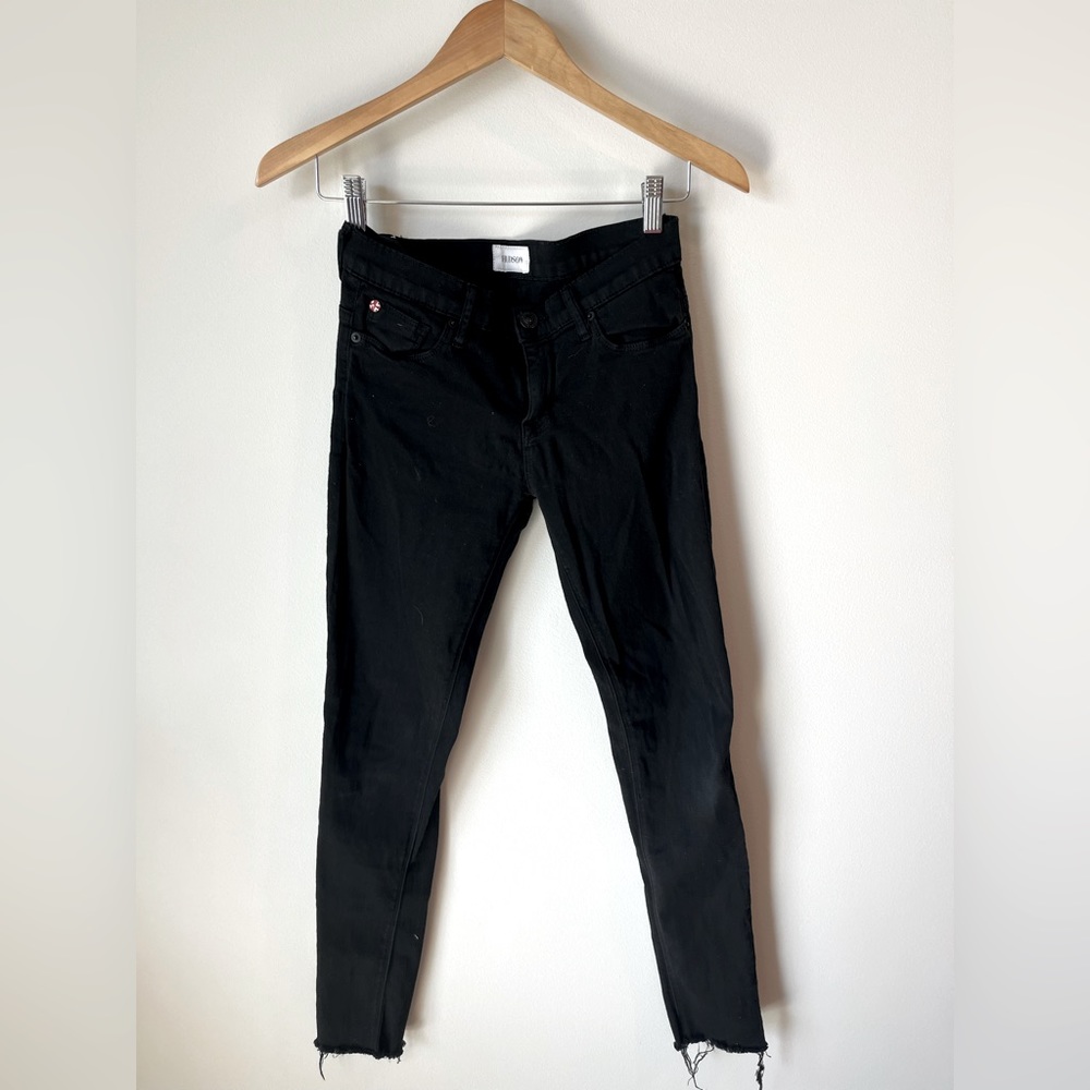 Hudson, black distressed, skinny jeans. Size 26. Worn once!